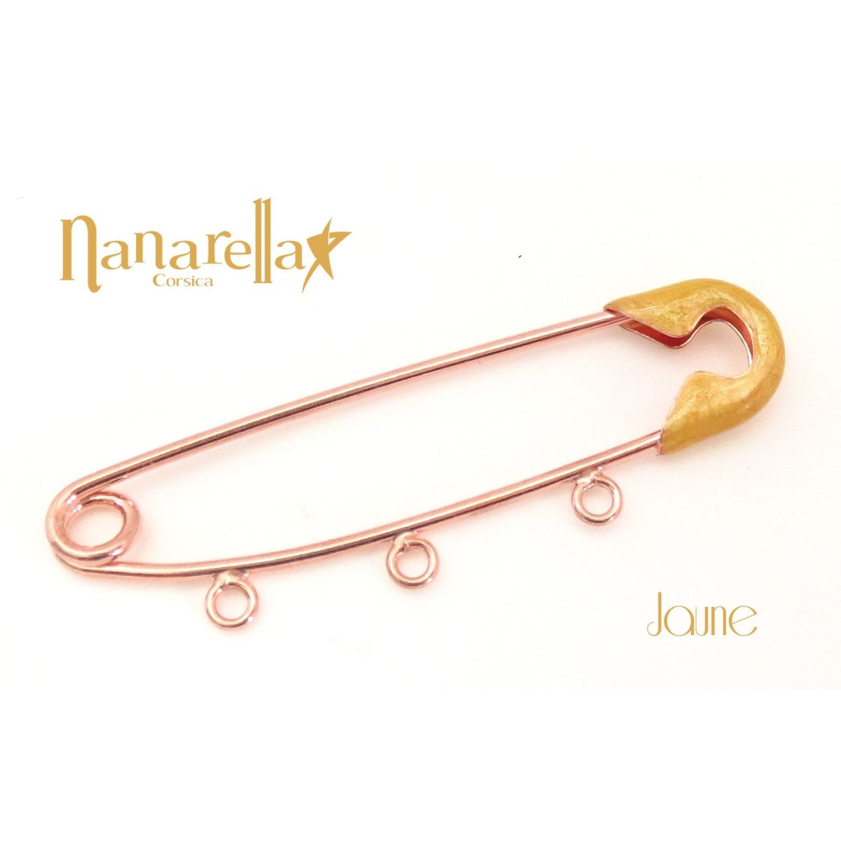 La Grande Epingle Emaillée sur Vermeil Rose Fixings and fastenings - 14 La Grande Epingle Emaillée sur Vermeil Rose Fixings and fastenings - 14