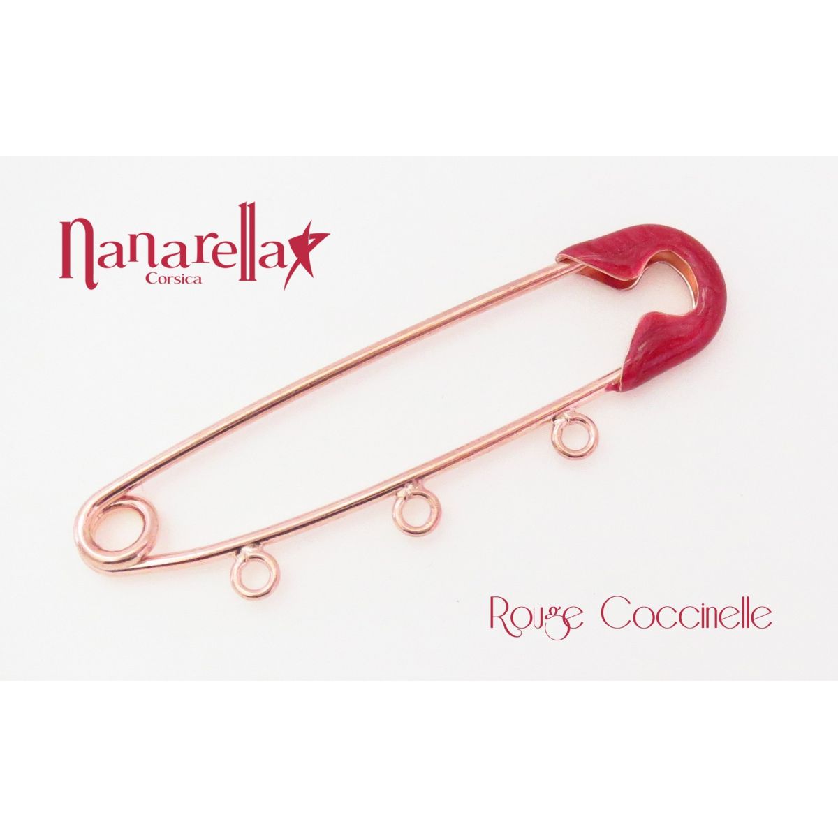 La Grande Epingle Emaillée sur Vermeil Rose Fixings and fastenings - 15 La Grande Epingle Emaillée sur Vermeil Rose Fixings and fastenings - 15