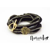Le Bracelet en Soie avec croix DVSR Dio Vi Salvi Regina - 3
