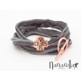 Le Bracelet en Soie avec croix DVSR Dio Vi Salvi Regina - 4