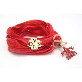 Le Bracelet en Soie avec croix DVSR Dio Vi Salvi Regina - 6