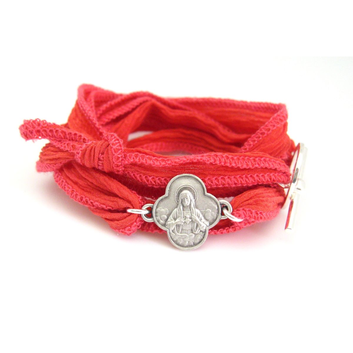 Bracelet en soie Vierge au Sacré Coeur Les Accroches Charms - 18